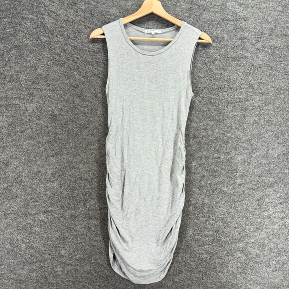 Antistar Dress Women M Medium Gray Shift Midi Sleeveless Stretch Round Neck - Picture 1 of 7